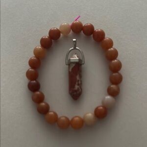 All natural Beaded Bracelet with Pendant